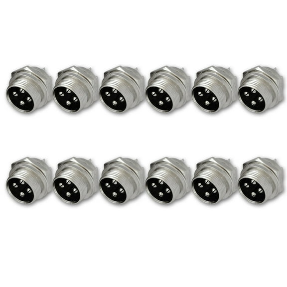 12,Male Power Vintage Plug 4 Pin Microphone Connector for CB Coax Cable