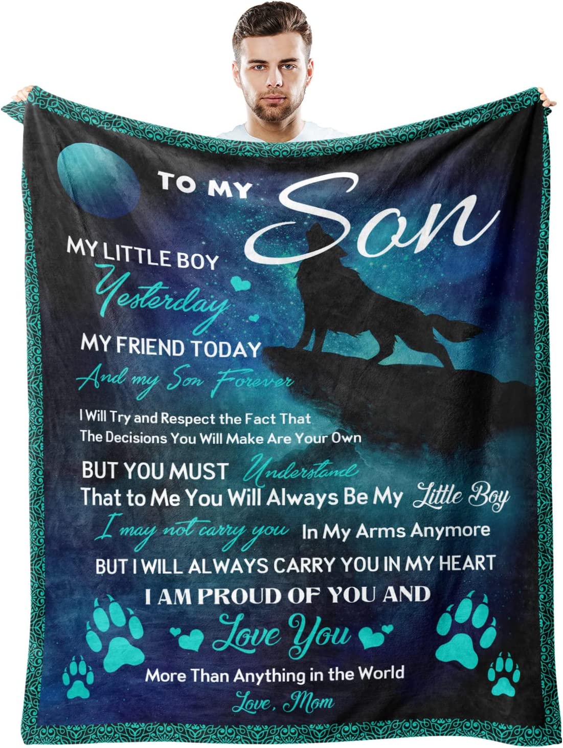 GDAKE Son Gifts from Mom, Son Blanket, Birthday Gifts for Son, Best Gifts Ideas for Grown Son