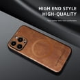 thumbnail image 4 of ELEHOLD PU Leather Case For iPhone 14 Pro Max Slim Magnetic Shockproof Cover, [MagSafe Compatible], [Lens&Screen Protection], Drop protection Case - Brown, 4 of 11
