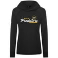 thumbnail image 2 of Women's Levelwear  Black Nashville Predators Slender Monument Raglan Pullover Hoodie, 2 of 3