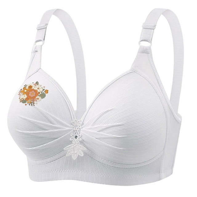 Women's Printed Plus Size Daily Bra Underwear Without Underwire