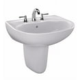 thumbnail image 3 of TOTO® Supreme® Oval Wall-Mount Bathroom Sink with CEFIONTECT and Shroud for 4 Inch Center Faucets, Sedona Beige - LHT241.4G#12, 3 of 6