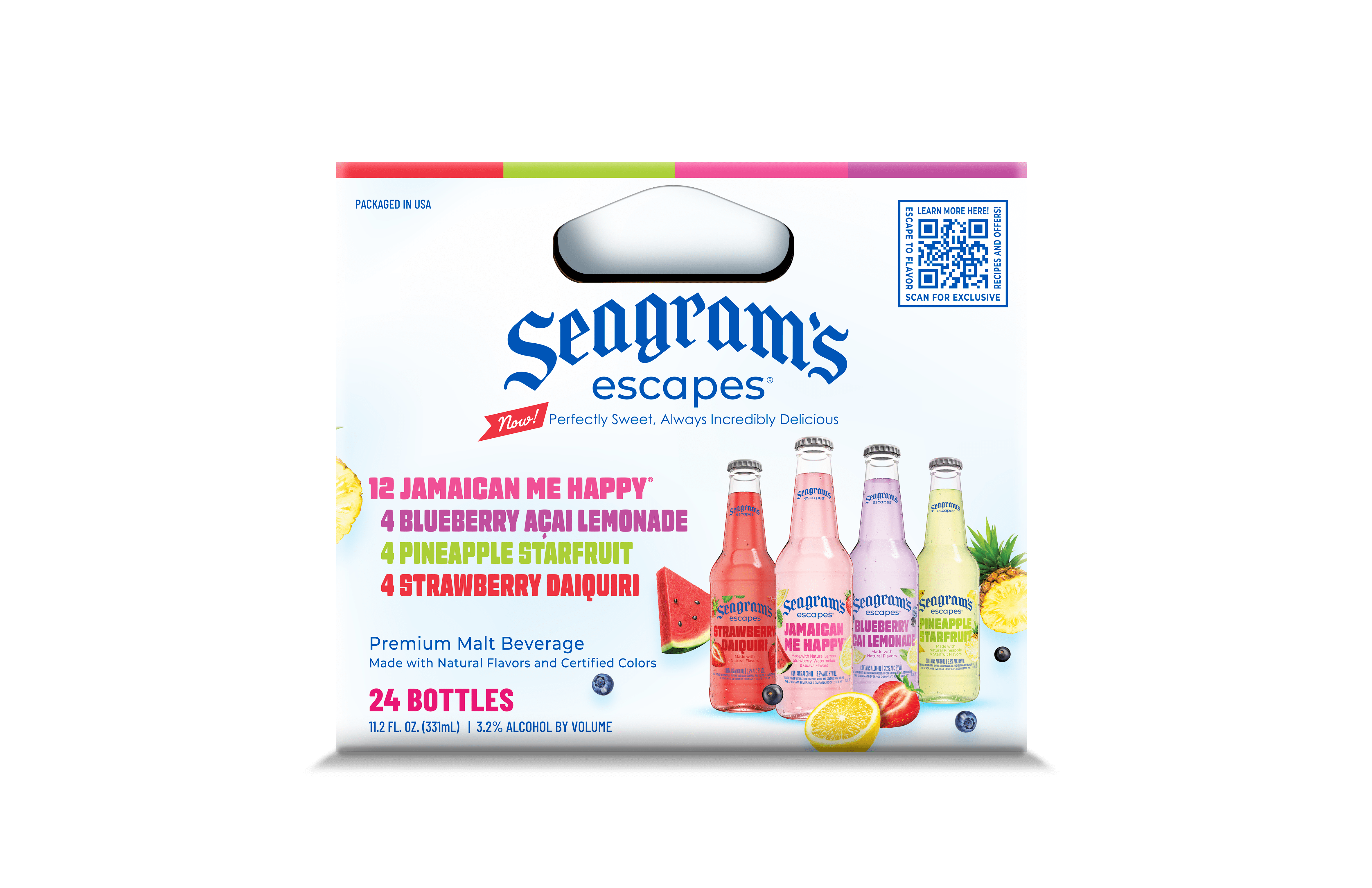 Seagram's Escapes Variety Pack, Flavored Malt Beverage, 24 Pack, 11.2 fl. oz. Bottles