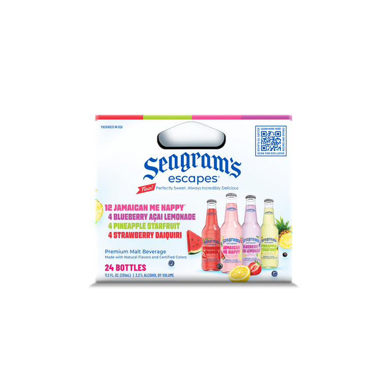 Seagram's Escapes Variety Pack, Flavored Malt Beverage, 24 Pack, 11.2 fl. oz. Bottles