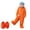 PL#Orange, variant on Fluffy Big Mouth Monster Onesie, Soft Plush Loungewear for Child & Adult