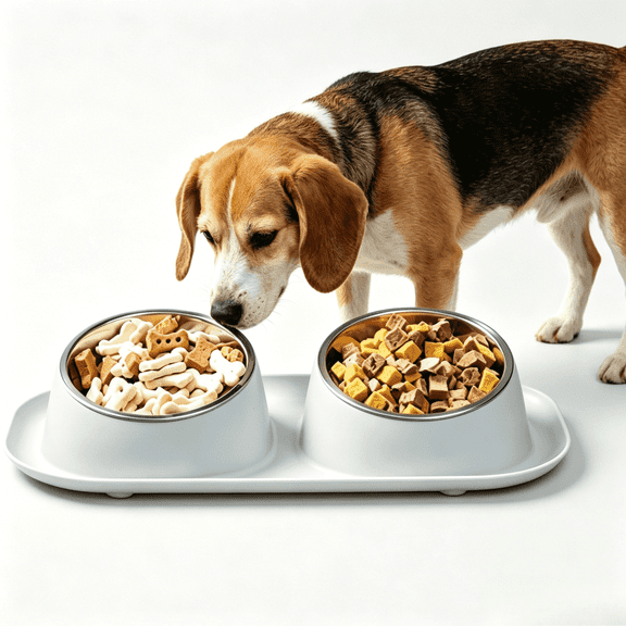 INTIGE Stainless Steel Pet Food Bowl, 15-degree tilt Feeding Bowls Set Suitable for Cats and Dogs, 2 Cup, Gray