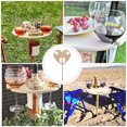 thumbnail image 3 of HLONK 1Pc Folding Wine Table Food Wine Glass Storage Table Heart Design Serving Desk, 3 of 8