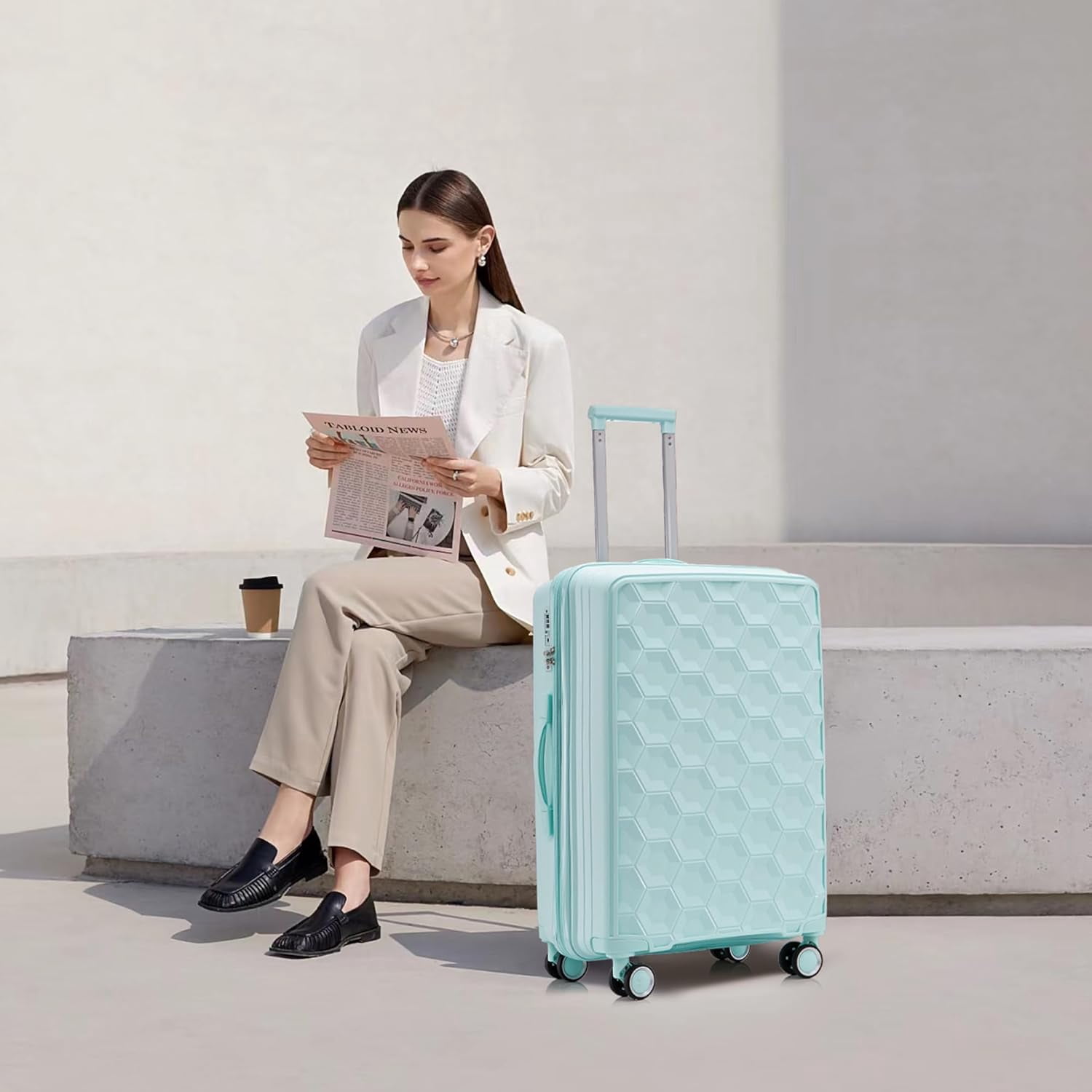 Tabaray Luggage Sets of 3 Piece(20/24/35), 3pc Expandable Carry On Luggage w TSA Lock Airline Approved, PP materials Hard Shell & Lightweight Suitcase for Travel, Bussiness Trip, Vacation