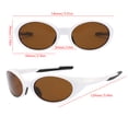 thumbnail image 5 of Running Sunglasses for Women,Golf Sunglasses for Men,Polarized Sports Sunglasses Mens UV400 Protection Mirror Lenses Oval Frame Sun Glasses(Tea), 5 of 9