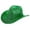Green, variant on Glitter Cowboy Hat, Polyester Sparkly Western Cowgirl Party Hat, One Size