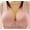 Rose Gold, variant on Tumotour Front Open Bras For Women Lace Pattern Wirefree Button Closeure Breathable Gathering Bra Nursing Underwear Non Steel Ring Underwear Solid Color Shoulder Strap Women Daily Bras