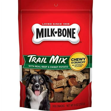 Milk-Bone Trail Mix With Real Beef & Sweet Potato 9 oz Bags - Pack of 6