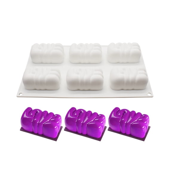 HUONA Dessert Cake Silicone Mold Heart Shaped Silicone Mold Soft and Smooth Mould for Mousse Jelly Pudding Ice Cream Type 15
