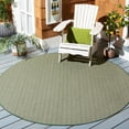 thumbnail image 2 of SAFAVIEH Courtyard Blazhe Chevron Indoor/Outdoor Area Rug, Dark Green/Beige, 6'7" x 6'7" Round, 2 of 9