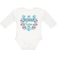 thumbnail image 3 of Inktastic My Nonna Loves Me with Flowers and Hearts Boys or Girls Long Sleeve Baby Bodysuit, 3 of 5
