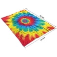 thumbnail image 4 of Colorful Tie Dye Mandala Pattern Blanket,Comfortable Soft Lamb Wool Throw Blanket,All Season,Warm Lightweight Blankets for Sofa Bed Couch Living Room Chair,40"x50", 4 of 4