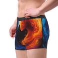 thumbnail image 2 of Pofeuu Red And Blue Abstract Print Men’s Boxer Briefs, Moisture-Wicking Underwear, Regular,Trunk-Small, 2 of 5