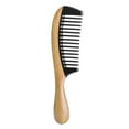 thumbnail image 6 of Handmade 100% Natural Green Sandalwood Hair Combs - Anti-Static Sandalwood Scent Natural Hair Detangler Wooden Comb (Buffalo Horn Wide Tooth), 6 of 7