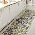 thumbnail image 5 of JONATHAN Y SANTA MONICA 2 x 10 Runner Rug, Zinnia Floral Textured Weave - Navy/Green, SMB110B-210, 5 of 6