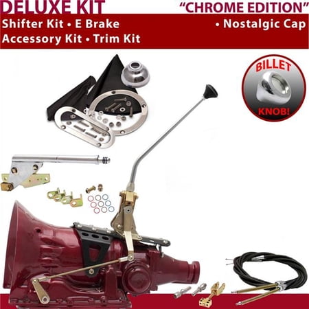 American Shifter C4 Shifter Kit Chrome 12 in. E Brake Cable Trim Kit for F056E