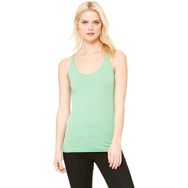 By Bella Canvas Bella Canvas Ladies Triblend Racerback Tank - Solid Wht Trblnd - XS - Style 8430 - Original Label
