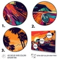 thumbnail image 3 of Designart "Black And Purple Muscle Car Melodies" Cars Off-Road Wall Art Living Room, 3 of 5
