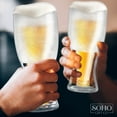 thumbnail image 3 of SoHo Upside Down Beer Bottle Glass, Double Walled Insulated Freezer Cup for Ice Cold Drinks, 14oz Funny Frozen Drinking Glass for Beer Lovers (Gift Boxed), 3 of 9