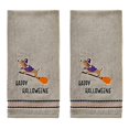 thumbnail image 1 of SKL Home by Saturday Knight Ltd. Happy Halloweenie Hand Towel (2-Pack), Gray, 1 of 4