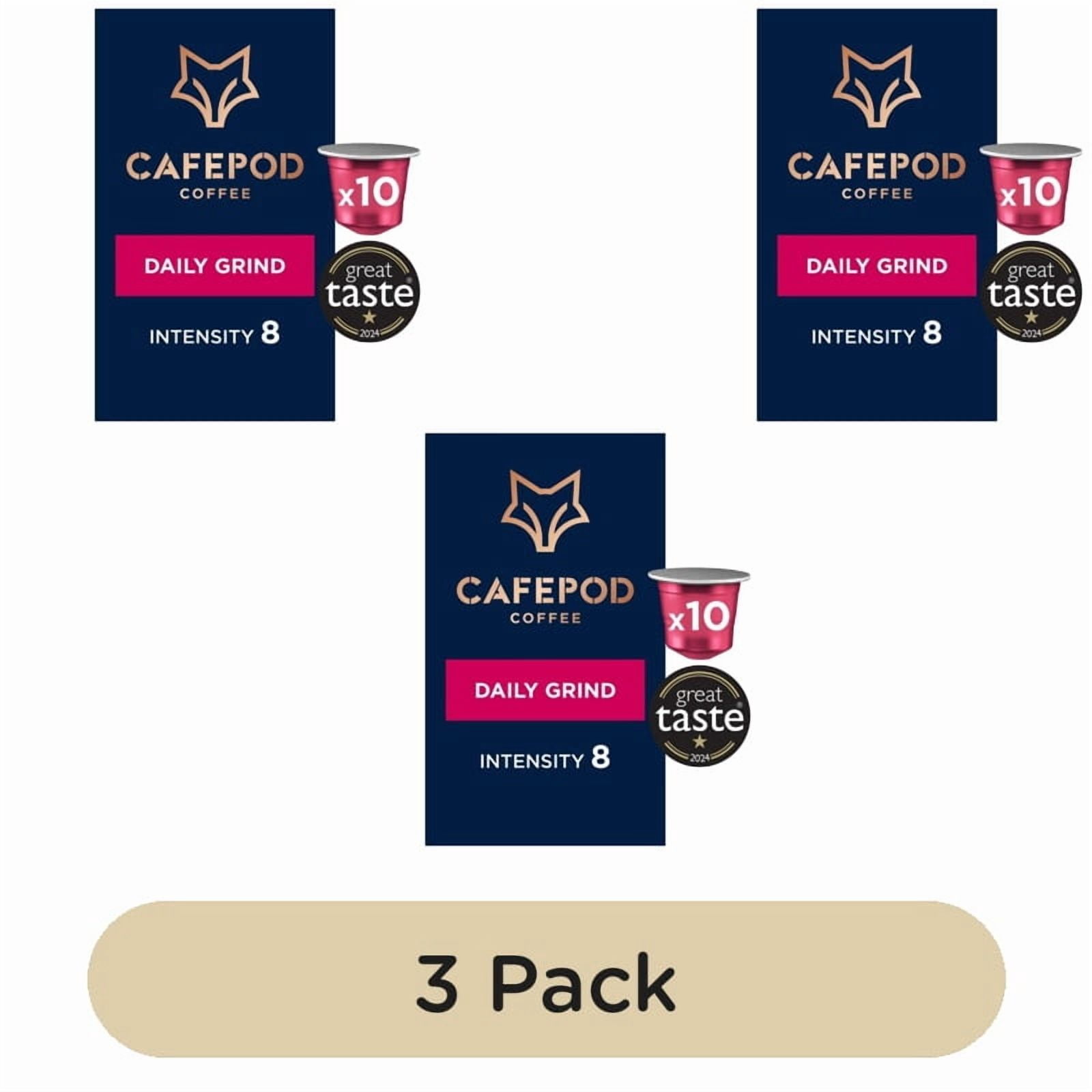 CafePod Daily Grind Nespresso Compatible Aluminium Coffee Pods, 10 pods per pack, British Import (Pack of 3)