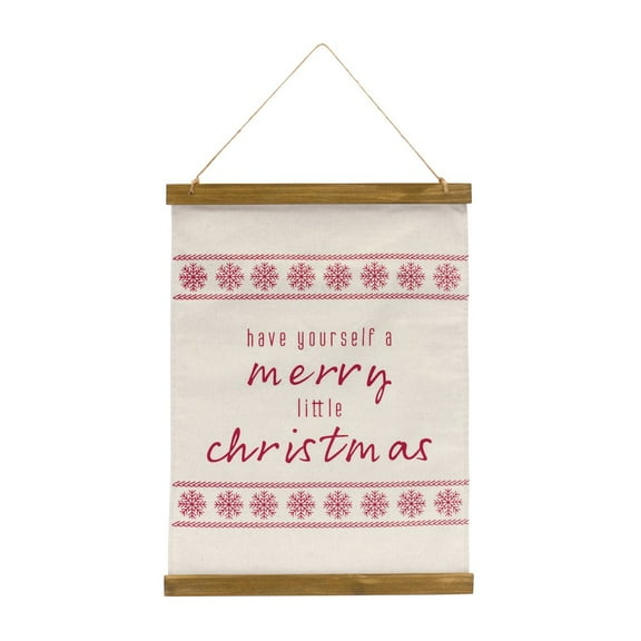 Melrose 20" "Merry Christmas" Rectangular Wall Banner