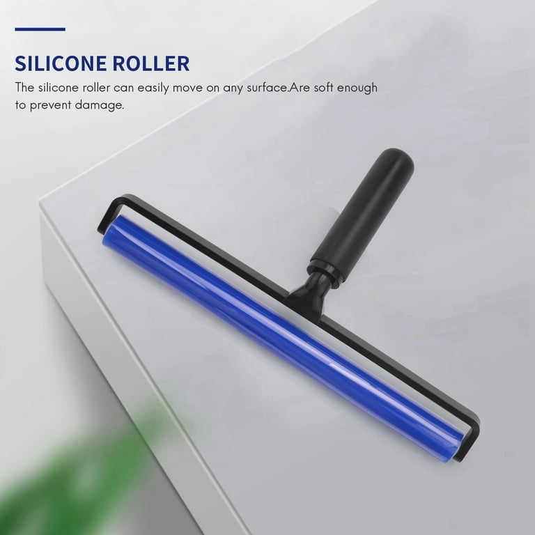 12 Inch Wide Glue Silicone Soft Rubber Pasting Roller Squeegee Rolling  Wheel Anti-static Sticky Dead