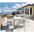 thumbnail image 7 of Luxury Commercial Living 31.5" White Square Outdoor Patio Dining Table, 7 of 7