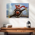 thumbnail image 2 of Elephant Stock When Pigs Fly I Wall Art - Horizontal Canvas Wall Art - Living Room Wall Decor - Animal Canvas - Red And Yellow Decor By Lucia Heffernan - 24" x 16", 2 of 8