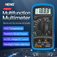 thumbnail image 4 of ANENG AN8205C multímetro pantalla digital retroiluminación AC/DC voltímetro portátil temperatura multímetro probador detector electrónico azul Inevent TO001266-04, 4 of 7