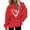 Red, variant on Enjoytime Hoodie for Women Hearts Printed Long Sleeve Crewneck Pullover Sweatshirts Fashion Casual Loose Oversized Hoodies 2025 Fall Winter Clothes