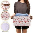 thumbnail image 7 of FREEAMG Watercolor Red Flowers Foldable Canvas Storage Bin, Sturdy Fabric Storage Basket with Handles, Storage Cube Box for Organizing Shelf Nursery Toy Closet 1PCS, 7 of 7