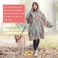 thumbnail image 4 of Wearable Oversized Blanket,Colorful Geometric Diamond Pattern Wearable Blanket Hoodie for Adults,Cozy Hooded Blankets with Super Pockets,Super Warm Fuzzy Pullover for Women & Men, 4 of 6