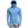 thumbnail image 6 of JOANKDMI Sun Protection Hoodies for Men Long Sleeve UV Shirt with Face Mask and Thumb Holes Lightweight Zip Up Cooling Athletic Jacket for Fishing Hiking Outdoor, 6 of 6