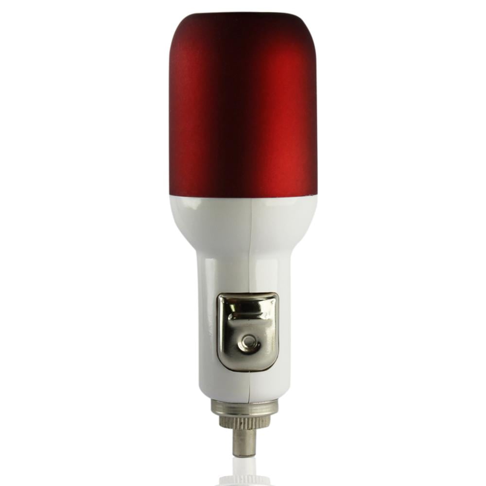 REIKO IPHONE 4G 1 AMP USB CAR CHARGER WITH CABLE IN RED
