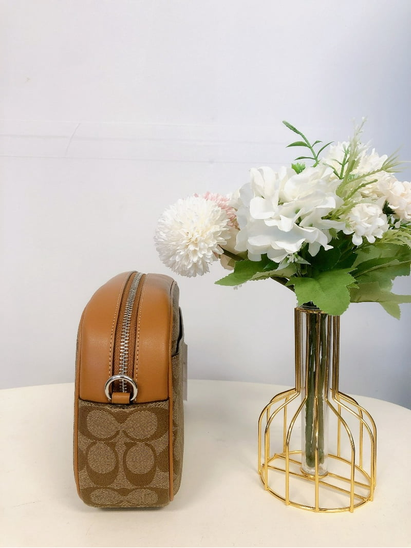Coach CJ605 Jamie Camera Bag In Signature Canvas With Patches IN