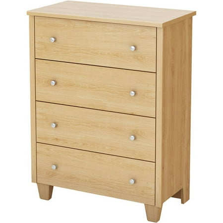 South Shore Clever Room Four Drawer Chest in Natural Maple