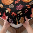 thumbnail image 3 of Twin XL Size Fitted Sheet Set - Pumpkins Fall 2 Piece Bedding Sets 16" Deep Pocket Fitted Sheet with 1 Pillowcases, Thanksgiving Maple Leaves Mushroom Black Brushed Microfiber Hotel Luxury Bed Sheets, 3 of 9