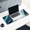 thumbnail image 5 of HemaKayy Large Mouse Pad with Non-Slip Rubber Base, Personalized Premium-Textured Custom Computer Mouse Mat Design, Washable Mousepad Mutispandex Cloth, 11.8"x31.3" - Unique Marble Texture, 5 of 6