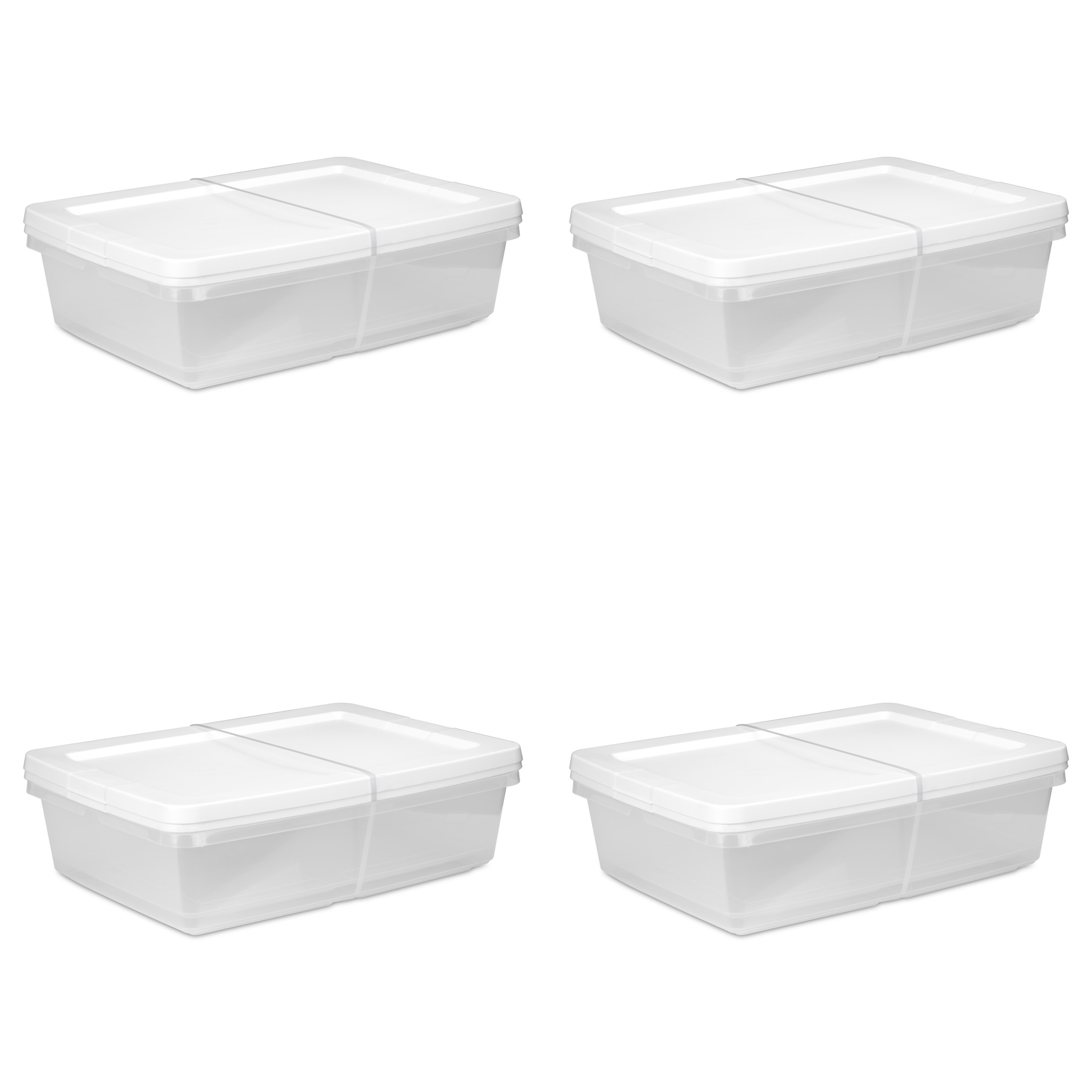 Sterilite 28-Quart Clear Storage Container with Lid, Set of 2 photo 1