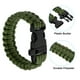 thumbnail image 4 of Pulseras de paracord de supervivencia Uxcell, paquete de 3 pulseras trenzadas con hebilla de plástico, verde militar, 4 of 7