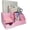 Pink, variant on Black Desk Organizer With 9 Compartments - Desktop Office Supplies And Accessories