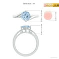 thumbnail image 4 of ANGARA Natural Classic Round 1.12 ct Aquamarine Solitaire Bypass Ring in 14K White Gold for Women (Size-7mm) | March Birthstone, Anniversary, Jewelry Gift for Women | Natural Aquamarine Ring, 4 of 9