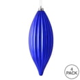 thumbnail image 3 of Vickerman 8" Purple Shiny Line Finial Ornament, Pack of 4, 3 of 3