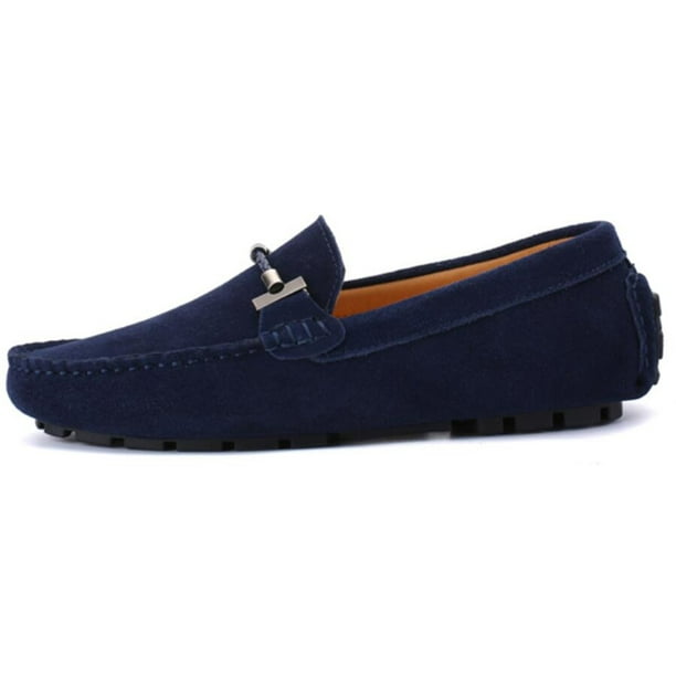 Go Tour navy blue Premium Genuine Leather casual slip on loafers driving…12 NEW NEW $50 SZ 6.5 M Go Tour Mens Handmade Suede Leather Casual  main image 3
