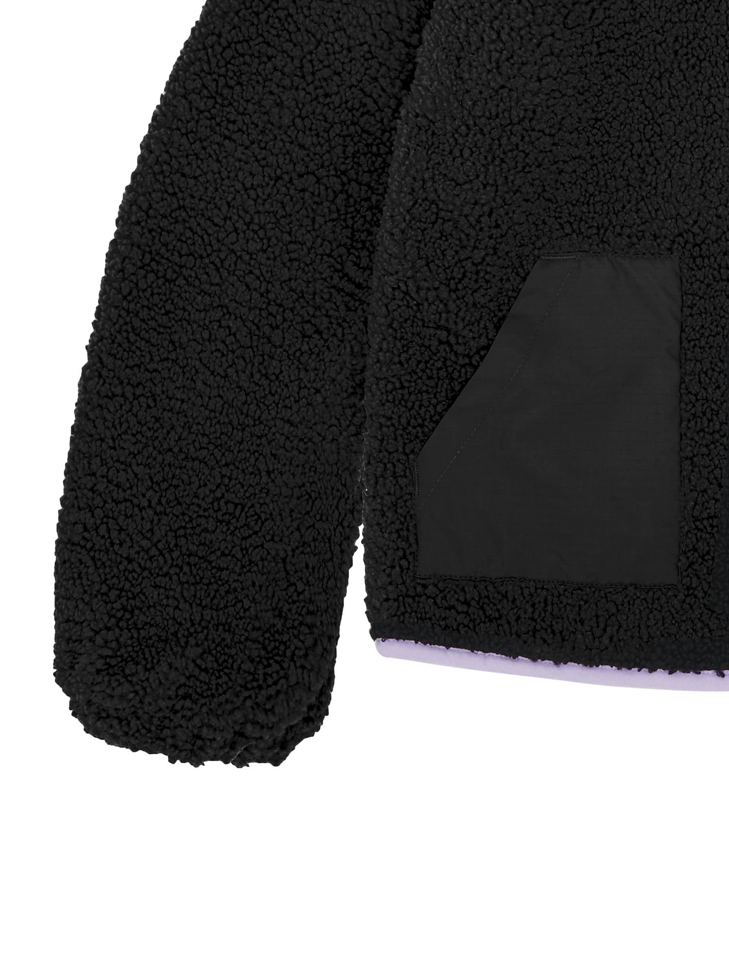 Wonder Nation Big Girls Boucle Mixed Media Jacket, Sizes 4-18